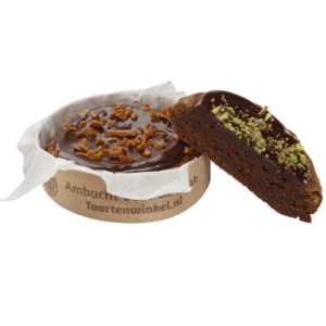 Brownie chocoladetaartje per post