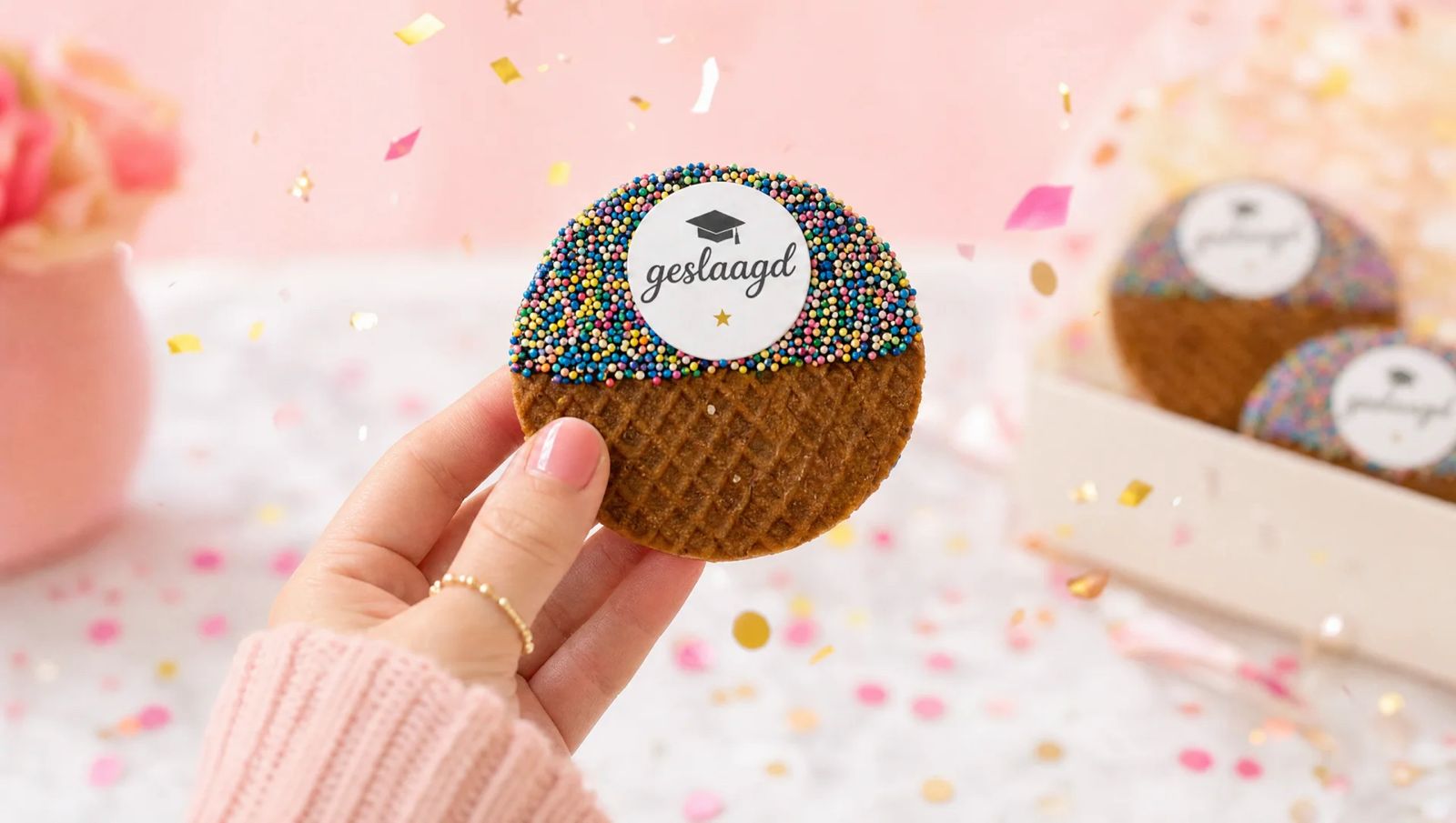Geslaagd stroopwafel bestellen | Taartenwinkel.nl
