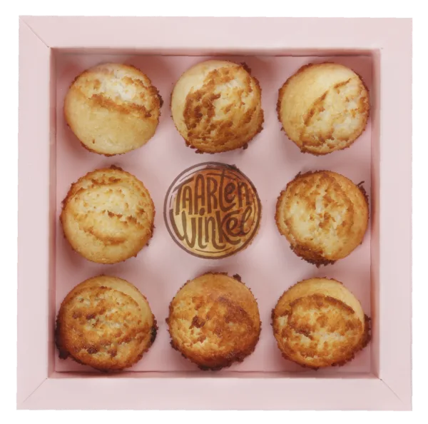 Gebakjes in een cadeaudoos als bedankje