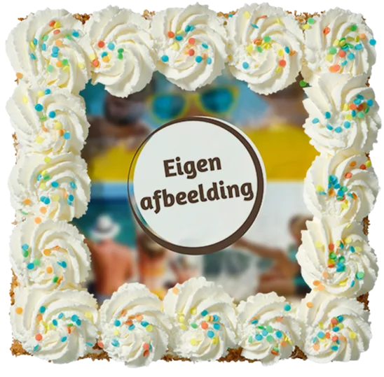 Fototaart met eigen foto of afbeelding