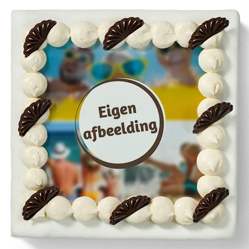 Logotaart met eigen logo of afbeelding
