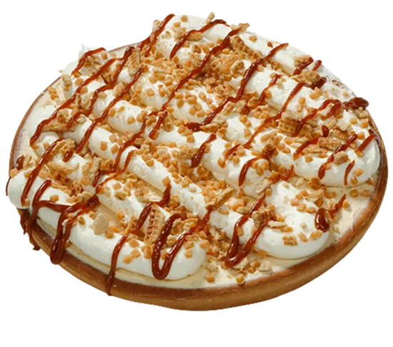 Vlaai met karamel en slagroom